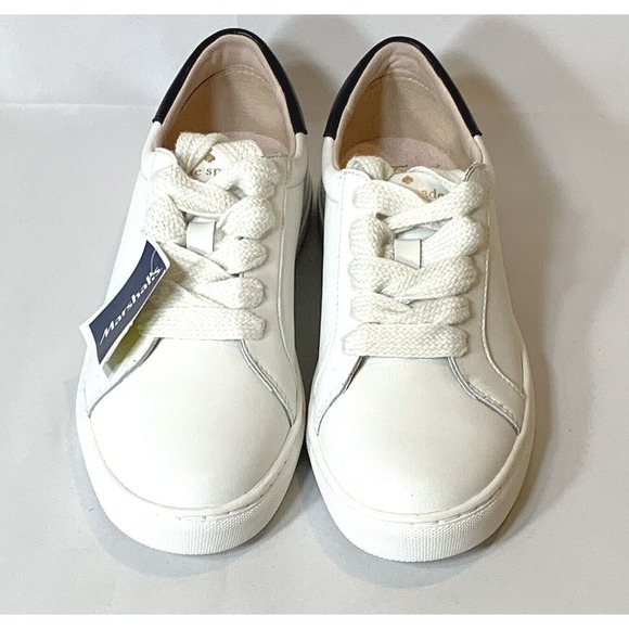 kate spade new york Shoes - Kate Spade Sneakers Womens 7 Leather White w/ Black Trim Alanna Low Top Non-Slip